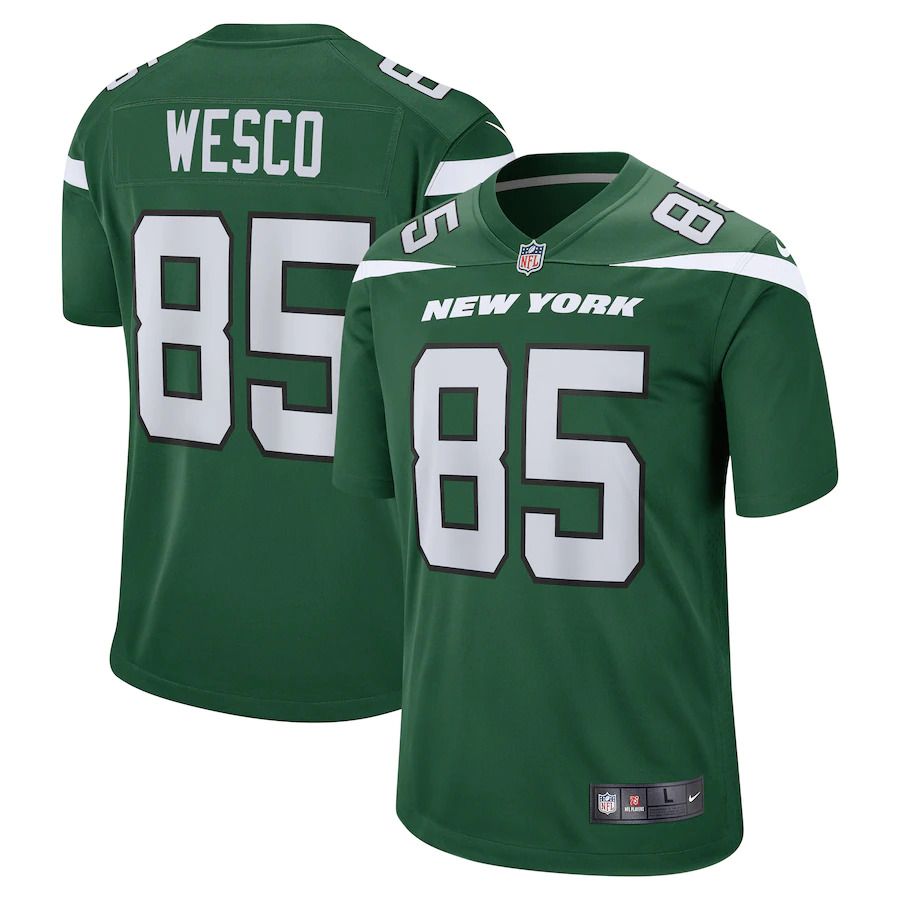 Men New York Jets #85 Trevon Wesco Nike Gotham Green Game NFL Jersey->new york jets->NFL Jersey